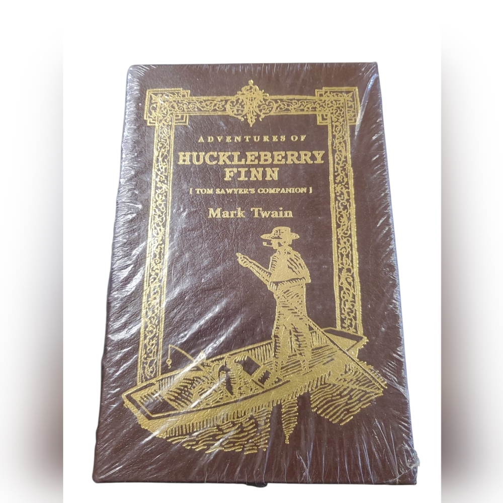 Brown and Gold Leatherbound 'Adventures of Huckleberry Finn'